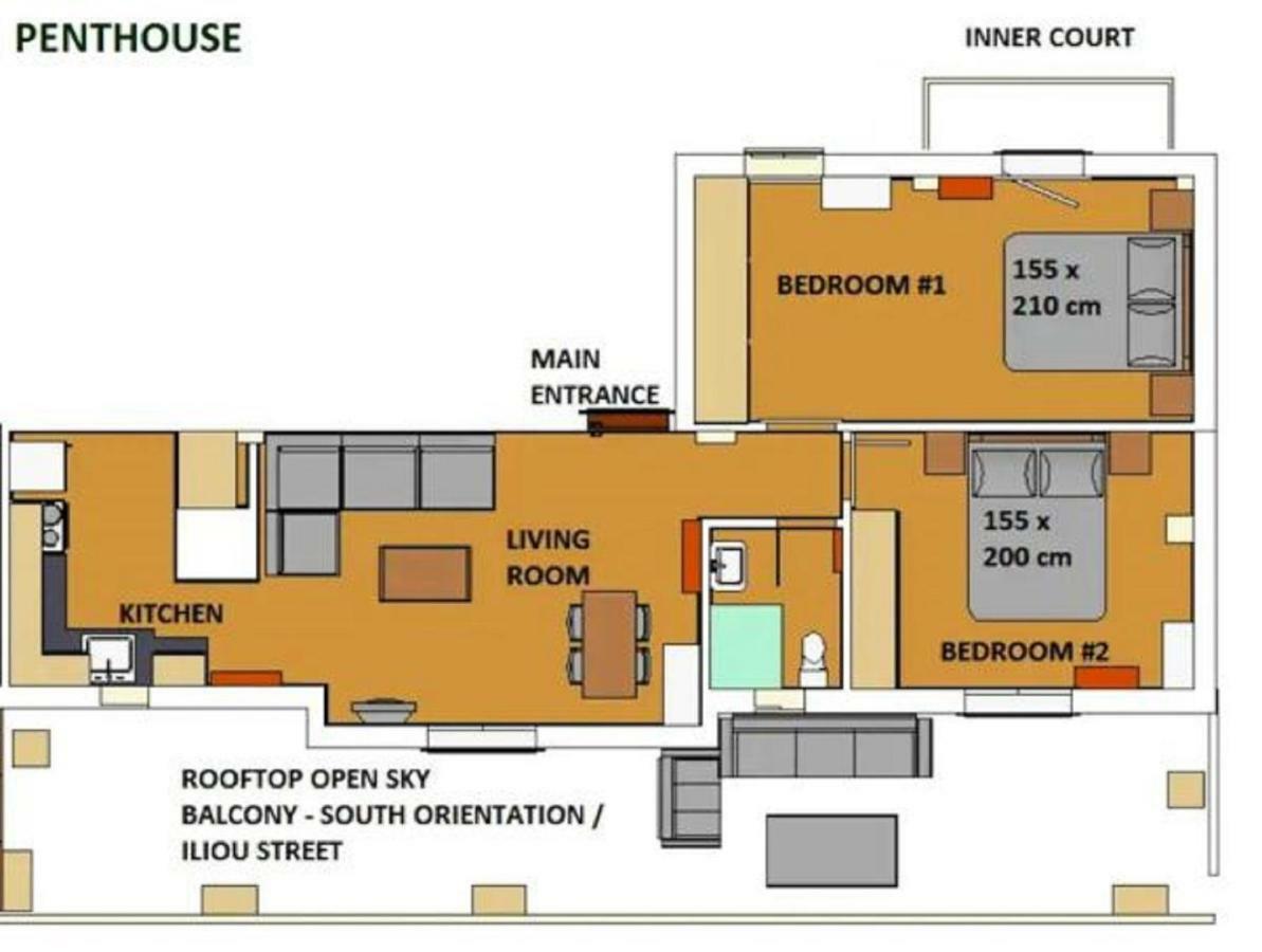 Sunkissed Rooftop Apartments Афины Экстерьер фото
